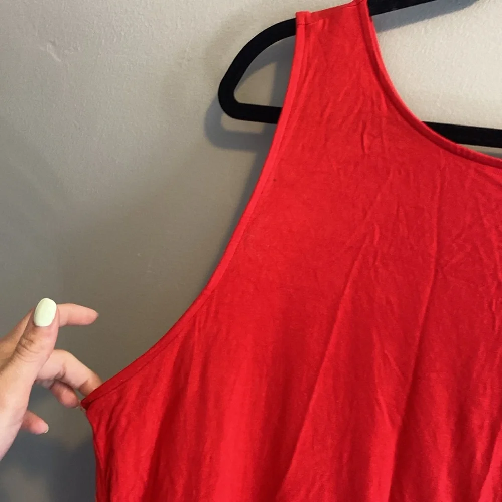 Torrid Super Soft High Neck Tank, Red, 1x - Picture 7 of 11